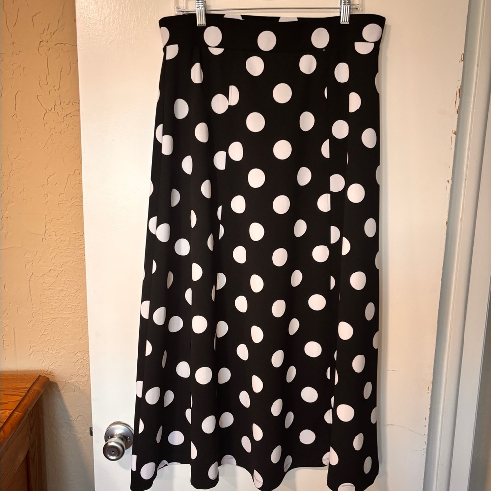 Black and White Polka Dot Skirt